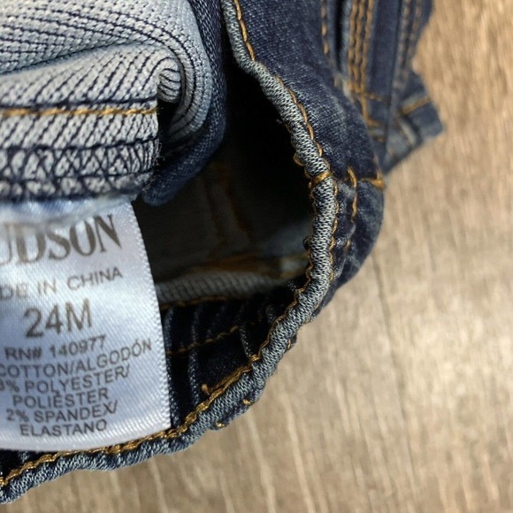 NEW Hudson Baby Toddler Jeqns Pull On NWT Blue Denim Size 24M - Picture 3 of 4